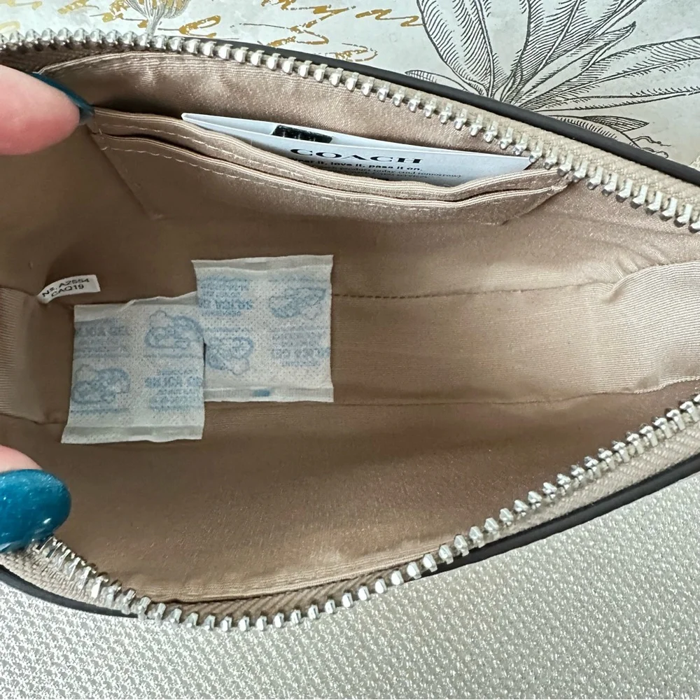Coach Nolita 19 CAQ19 Cream and Purple Floral Shoulder Bag